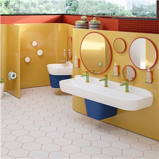 Vitra Sento Kids Üçlü Çocuk Lavabo (Tek Kademeli), 125 Cm