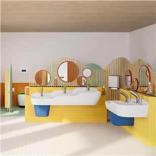 Vitra Sento Kids Üçlü Çocuk Lavabo (Üç Kademeli), 125 Cm