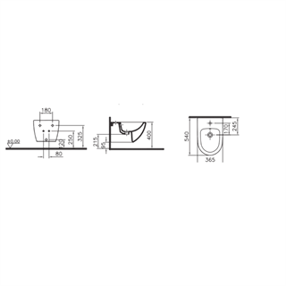 Vitra Sento Asma Bide 54 Cm Mat Bej