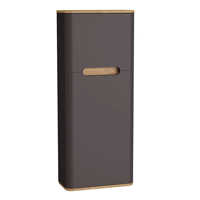 Vitra Sento Boy Dolabı 50 Cm, Kapaklı, Dar Mat Antrasit,Sol