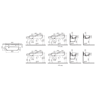 Vitra Sento Kids İkili Lavabo (Çift Kademeli), 85 Cm