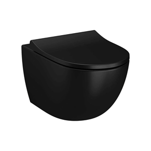 Vitra Sento Rim-Ex Mat Siyah Asma Klozet, 54 Cm