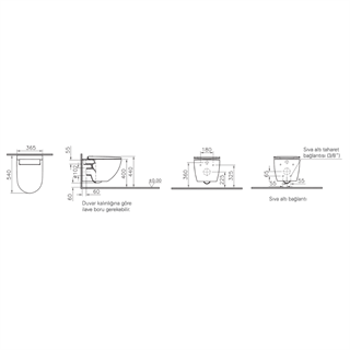 Vitra Sento Rim-Ex Asma Klozet Seti 54 Cm