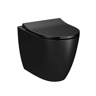 Vitra Sento Rim-Ex Dtd Yerden Tek Klozet Parlak Siyah, 54 Cm