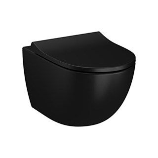 Vitra Sento Rim-Ex Kısa Mat Siyah Asma Klozet, 50 Cm