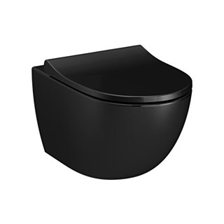 Vitra Sento Rim-Ex Kısa Parlak Siyah Asma Klozet, 50 Cm