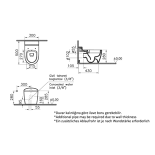 Vitra Sento Kids Smoothflush Yerden Tek Çocuk Klozet