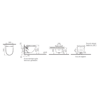 Vitra Sento Temassız Asma Klozet Seti 54 Cm