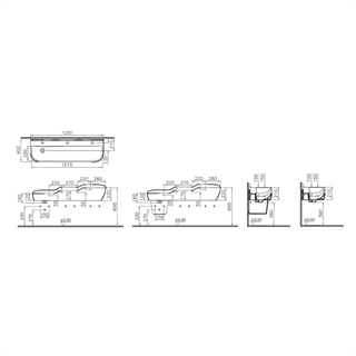 Vitra Sento Kids Üçlü Çocuk Lavabo (Üç Kademeli), 125 Cm