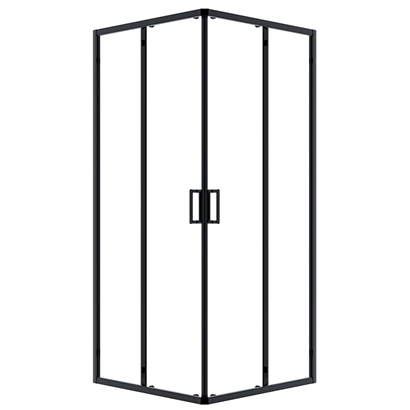 Vitra Üniversal 80x80 cm Seffaf Duşakabin Mat Siyah
