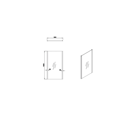 Vitra Üniversal Yan Panel Duşakabin 90 cm Protect Plus Parlak Gümüş