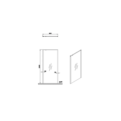 Vitra Üniversal Yan Panel Protect Plus Duşakabin 90 cm Mat Siyah