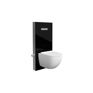 Vitra Vitrus Asma Klozetler İçin Cam Rezervuar Stop Valfli 3/6 Lt Siyah
