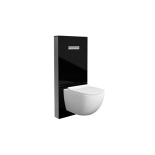 Vitra Vitrus Asma Klozetler İçin Cam Rezervuar 2.5/4 L, Siyah