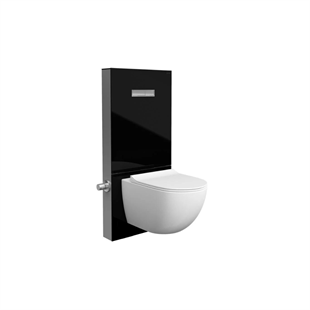 Vitra Vitrus Asma Klozetler İçin Cam Rezervuar Stop Valfli 2,5/4 L Siyah