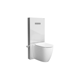 Vitra Vitrus Duvara Tam Dayalı Klozetler İçin Cam Rezervuar Stop Valfli, 2.5/4 L, Beyaz
