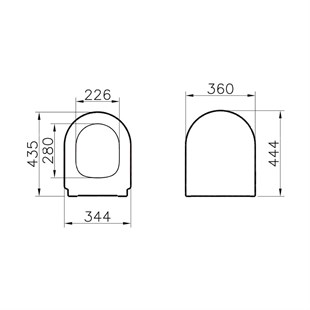 Vitra Zentrum Round Duroplast Klozet Kapağı