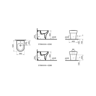 Vitra Zentrum Round Dtd Yerden Bide, 52 Cm