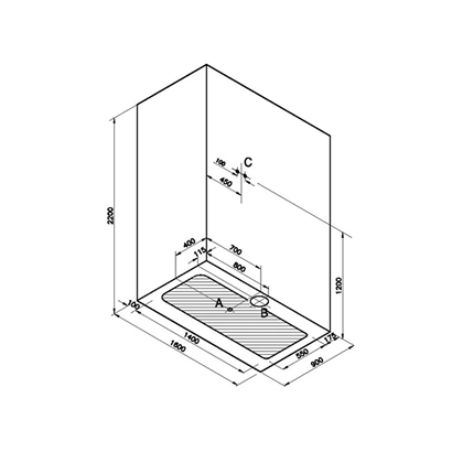 Vitra Zest Kompakt Sağ Duş Ünitesi Menteşeli 160x90 cm Mat Siyah