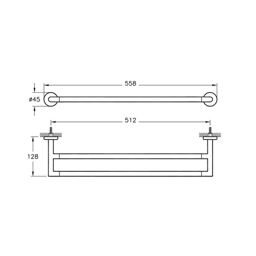 VitrA Minimax Krom Uzun İkili Havluluk A44794 | Bauzade