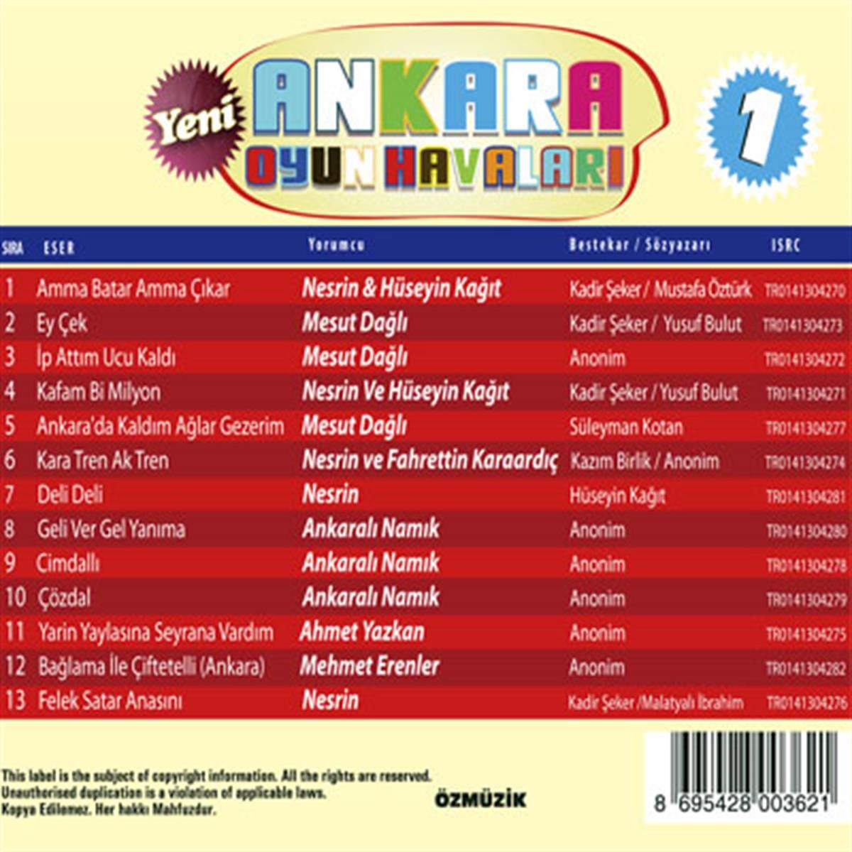 Ankara Oyun Havaları - Hüseyin Kağıt & Ankaralı Na mık & Nesrin & Mesut  dağlı & Memet Erenler (CD) | esenshop - Plak, LP, CD, DVD