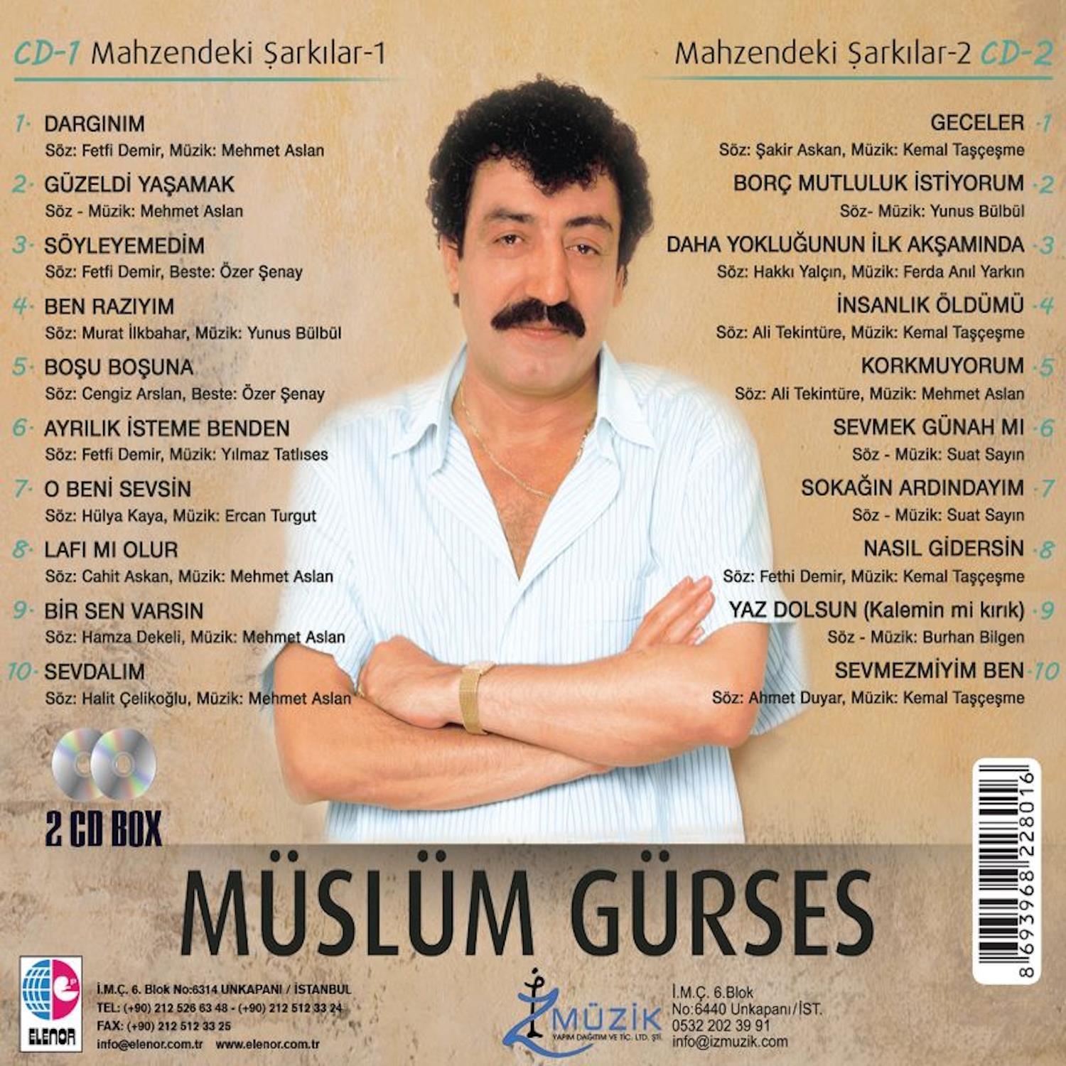 Müslüm Gürses - Mahzendeki Şarkılar (1-2) (2 CD) Set | esenshop - Plak, LP,  CD, DVD
