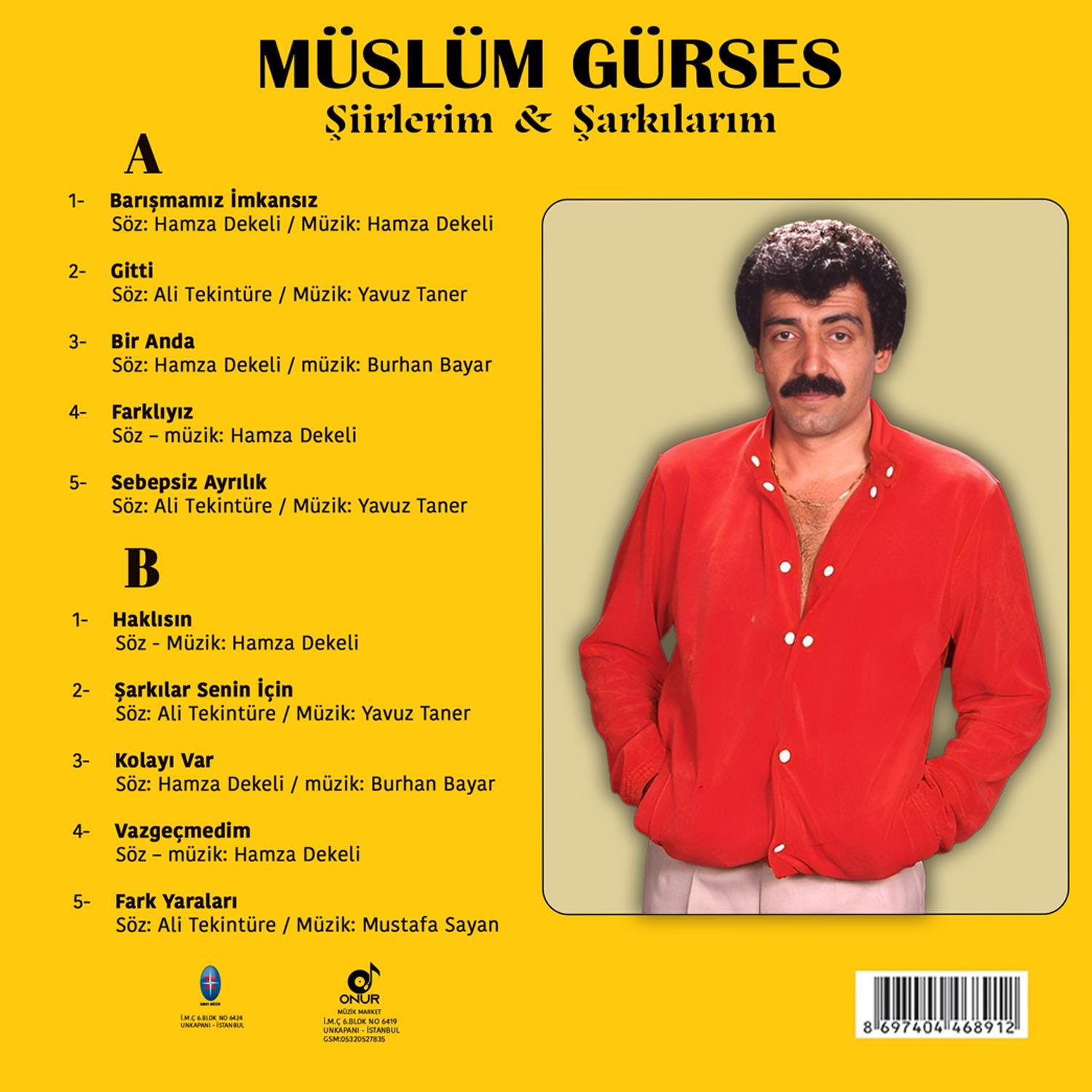 Müslüm Gürses - Şiirlerim & Şarkılarım (Plak)