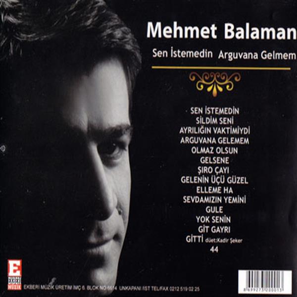 Mehmet Balaman - Sen İstemedin / Arguvana Gelemem (CD) | esenshop - Plak,  LP, CD, DVD