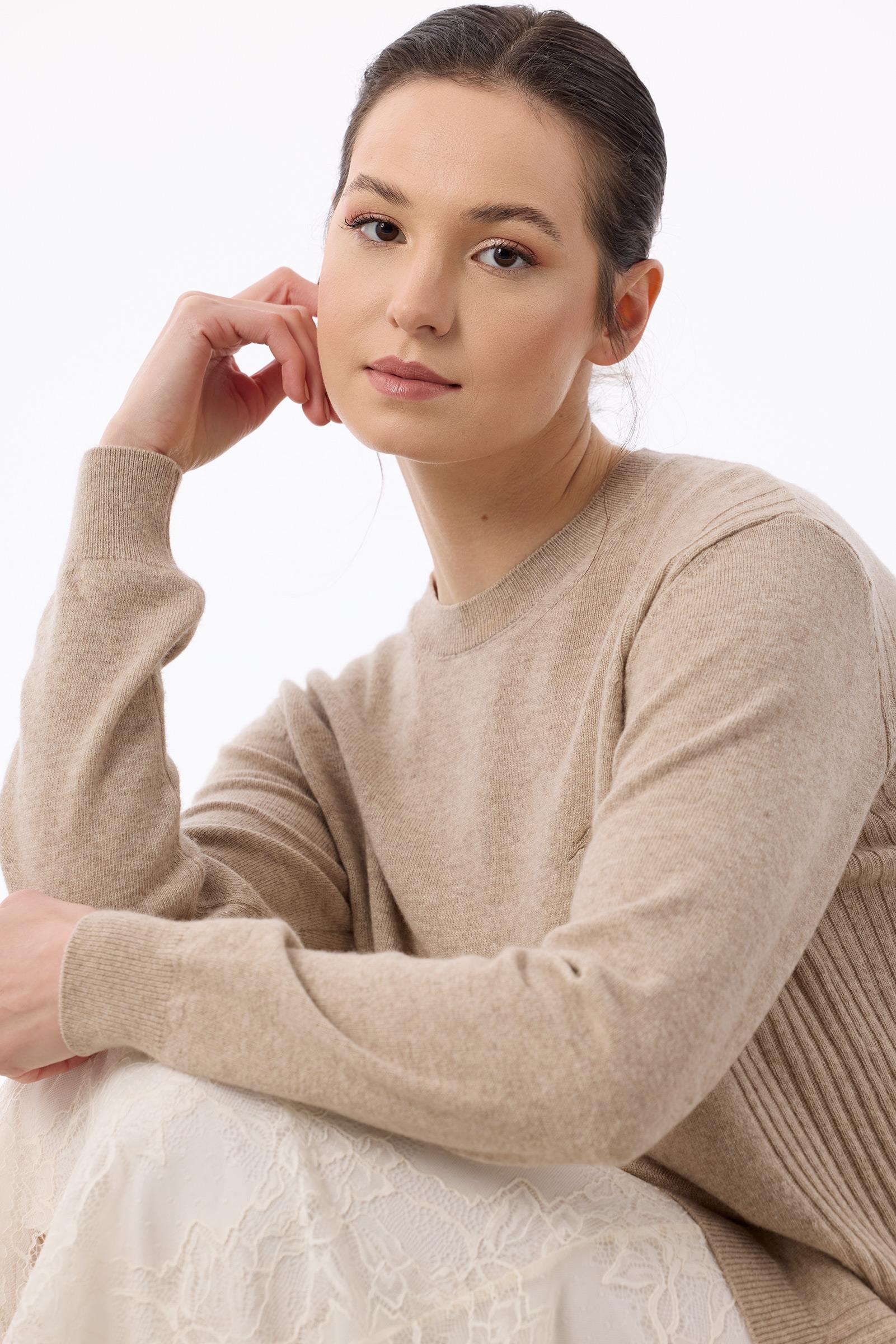 Basic Cashmere Triko Tunik BEJ