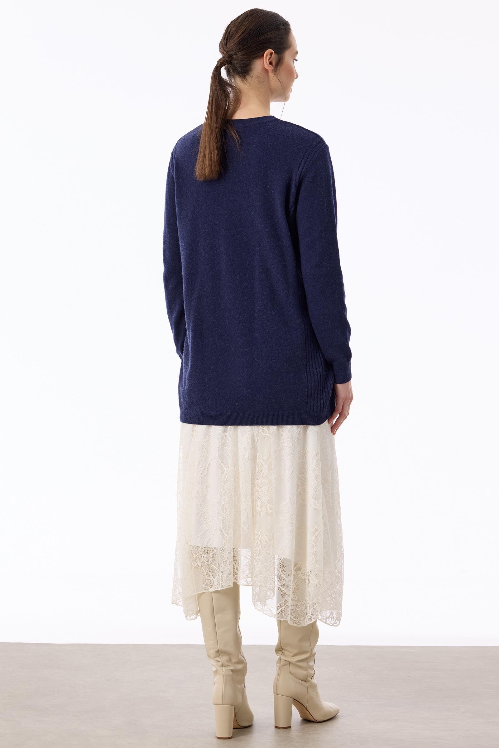 Basic Cashmere Triko Tunik LACİVERT