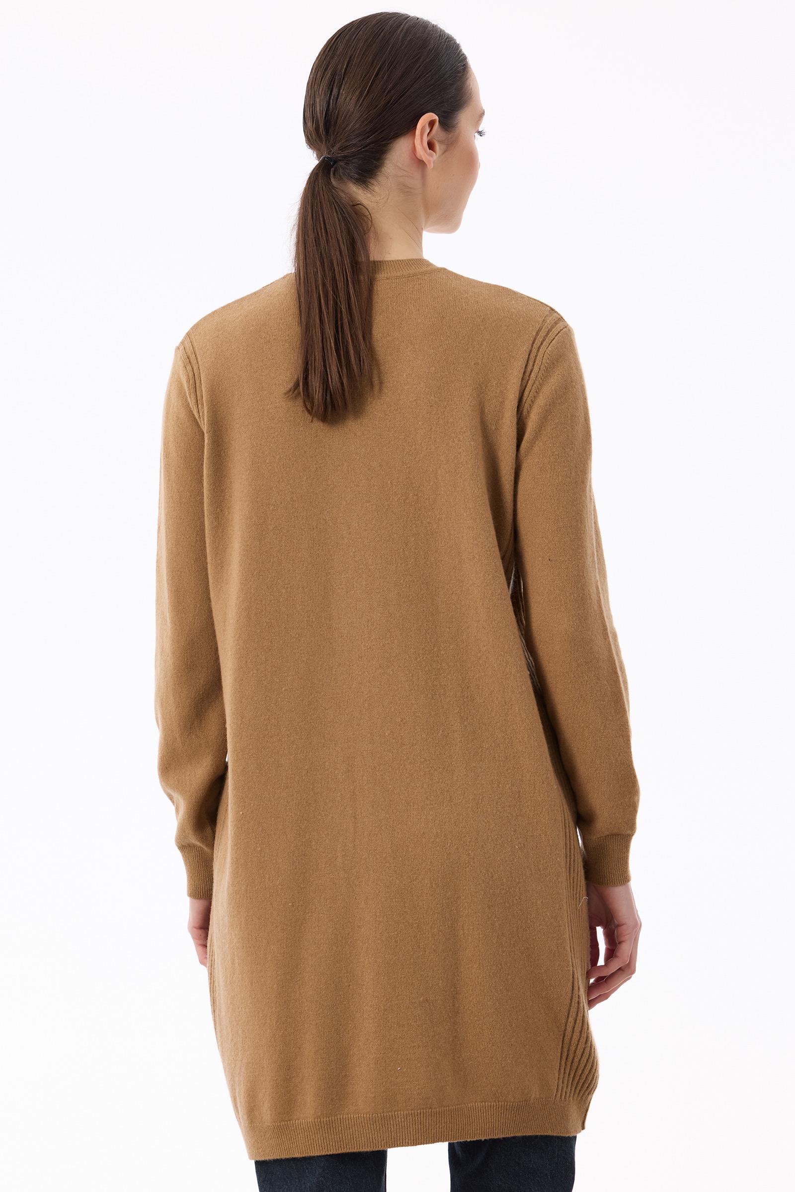 Basic Kaşmir Uzun Hırka CAMEL