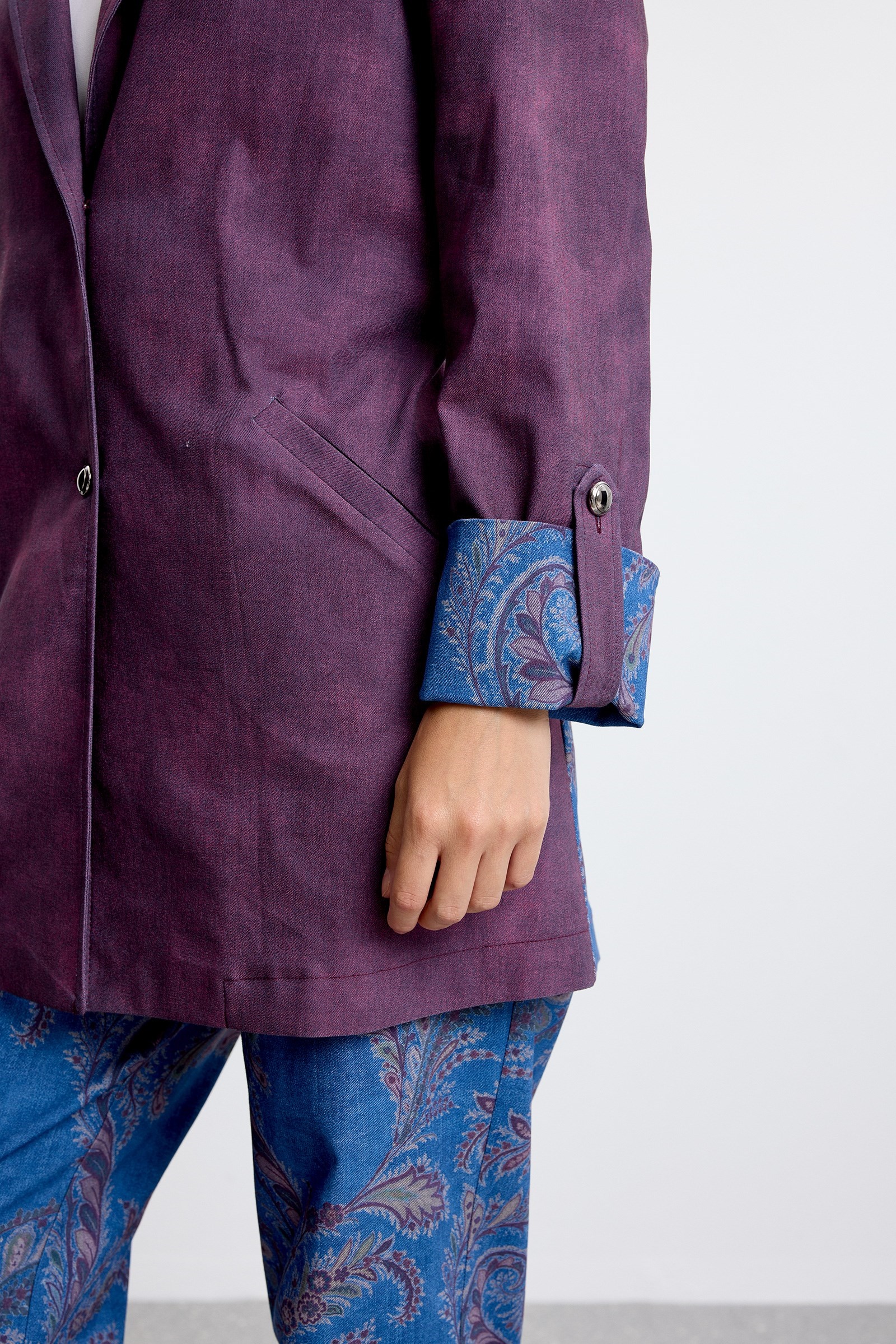 Denim Kombinli Pantolonlu Takım BORDO
