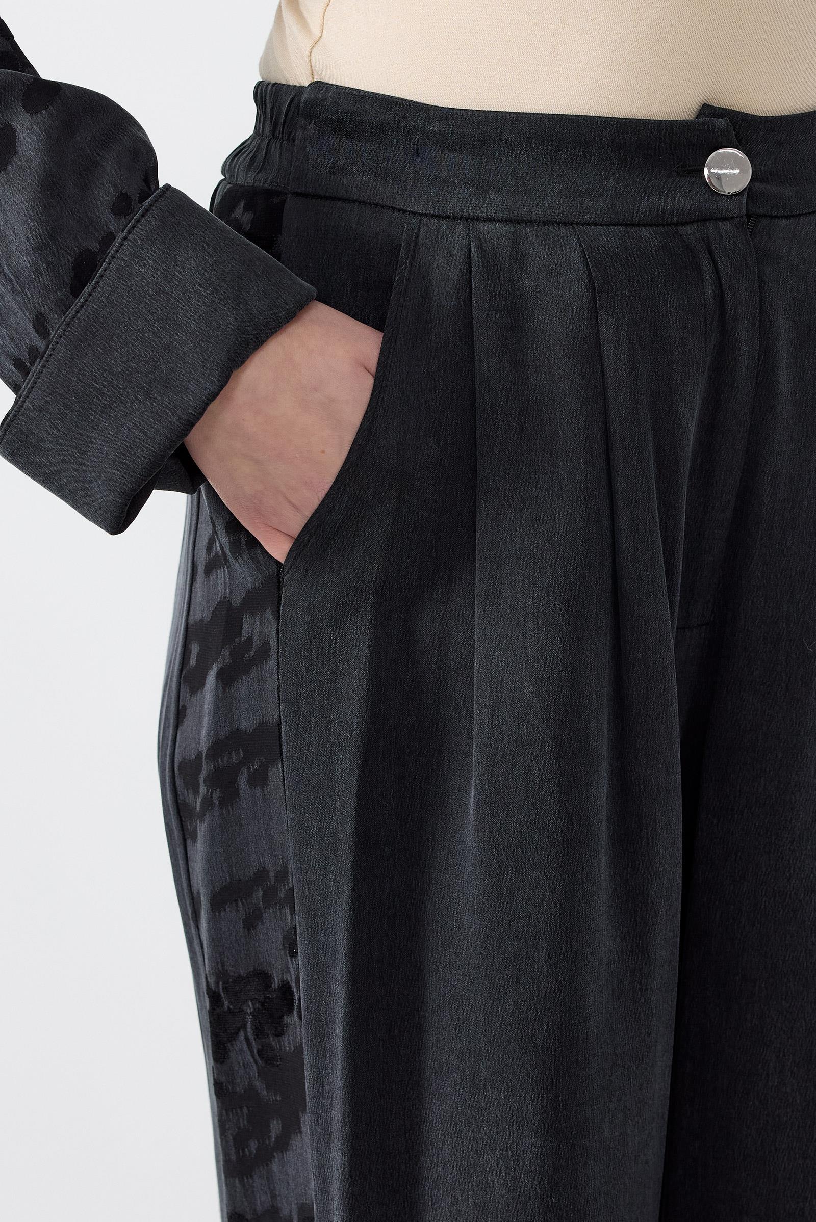 Desen Kombinli Metal Aksesuarlı Pantolonlu Takım SİYAH