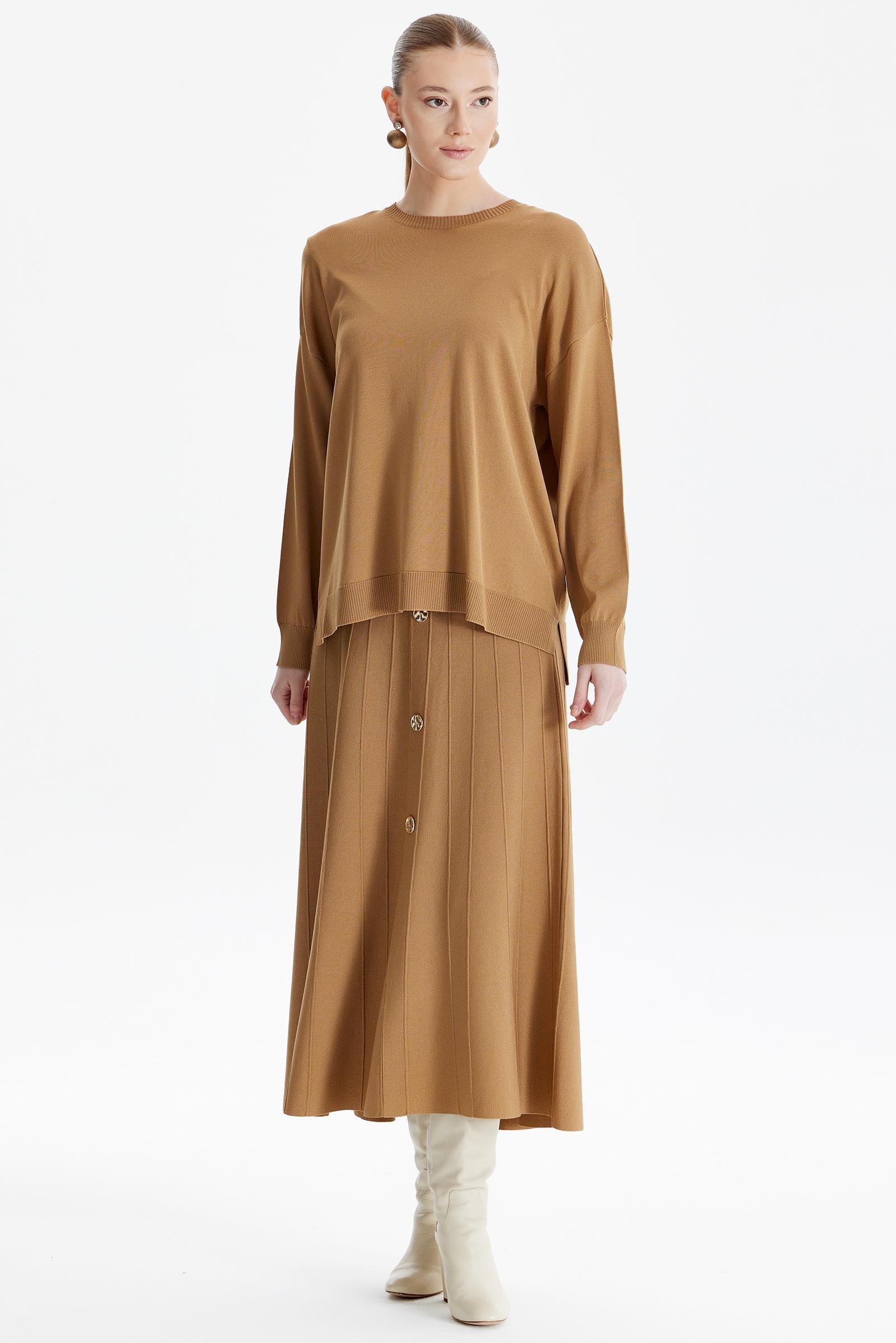 Eteği Düğmeli Rayon Takım CAMEL