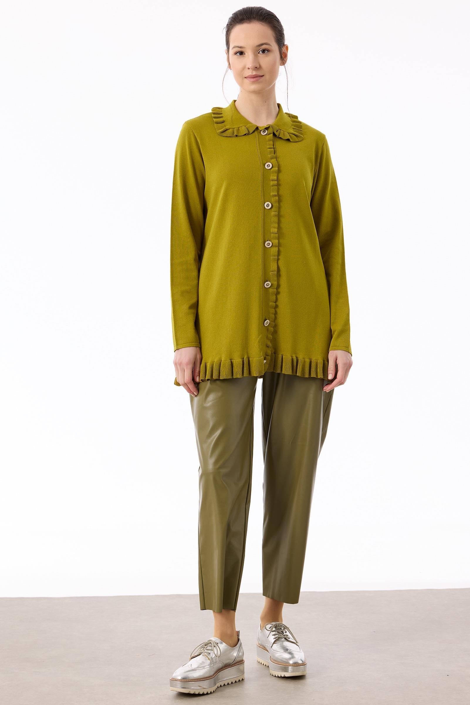 Fırfır Detaylı Rayon Hırka ASİT