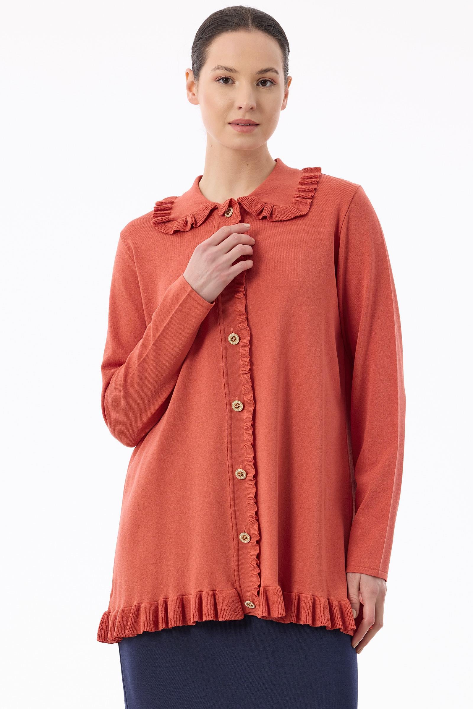 Fırfır Detaylı Rayon Hırka SOMON