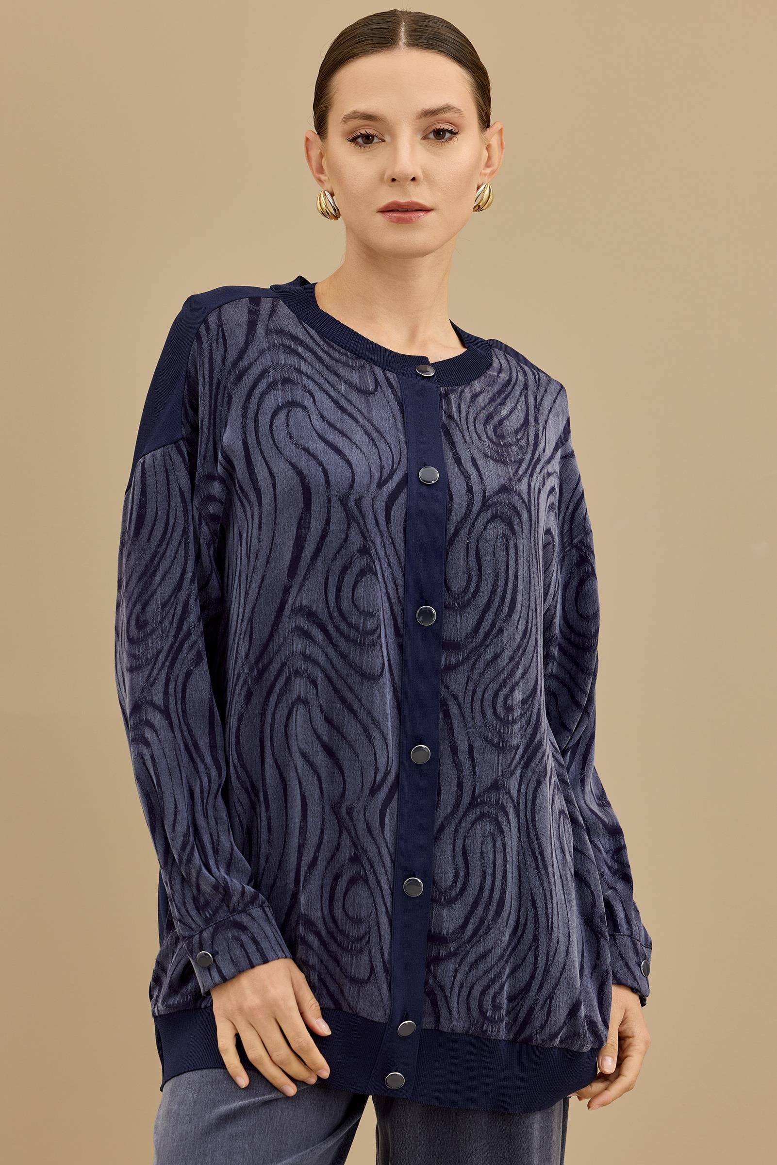 İçi Kolsuz Bluzlu Pantolonlu 3lü Set LACİVERT