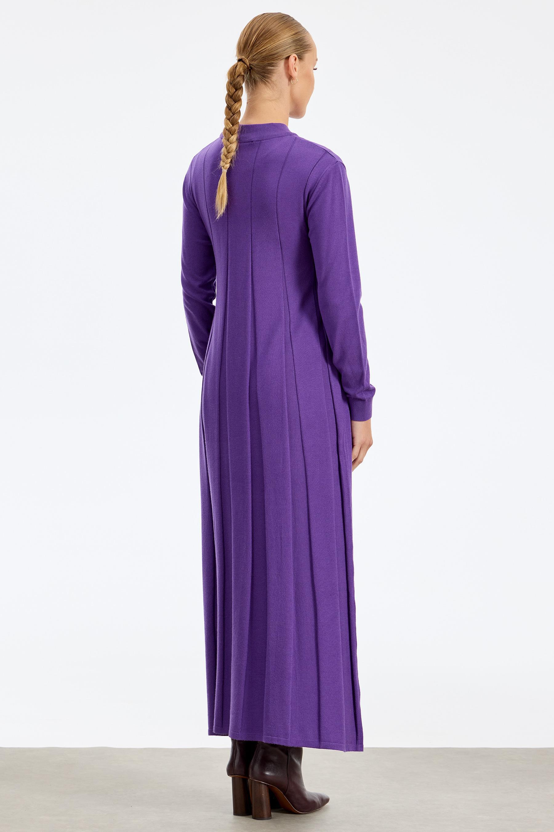 Kalın Piliseli Triko Elbise MOR