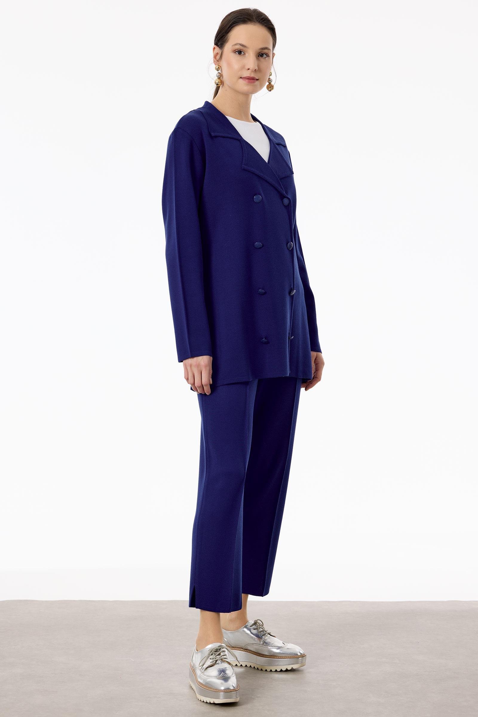 Kruvaze Ceket Pantolon Triko Takım SAKS