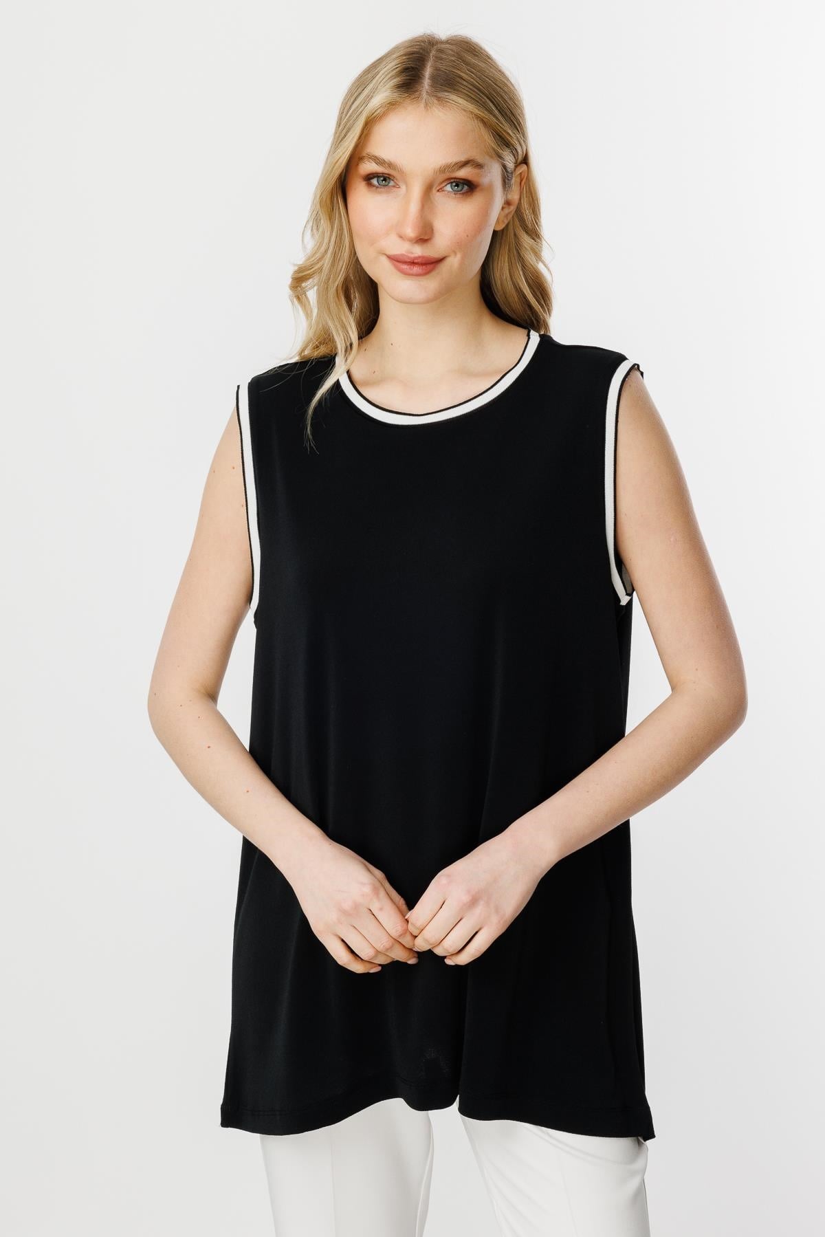 Mutlu Ertan Kadın Ribana Kombinli Atlet Siyah 30372