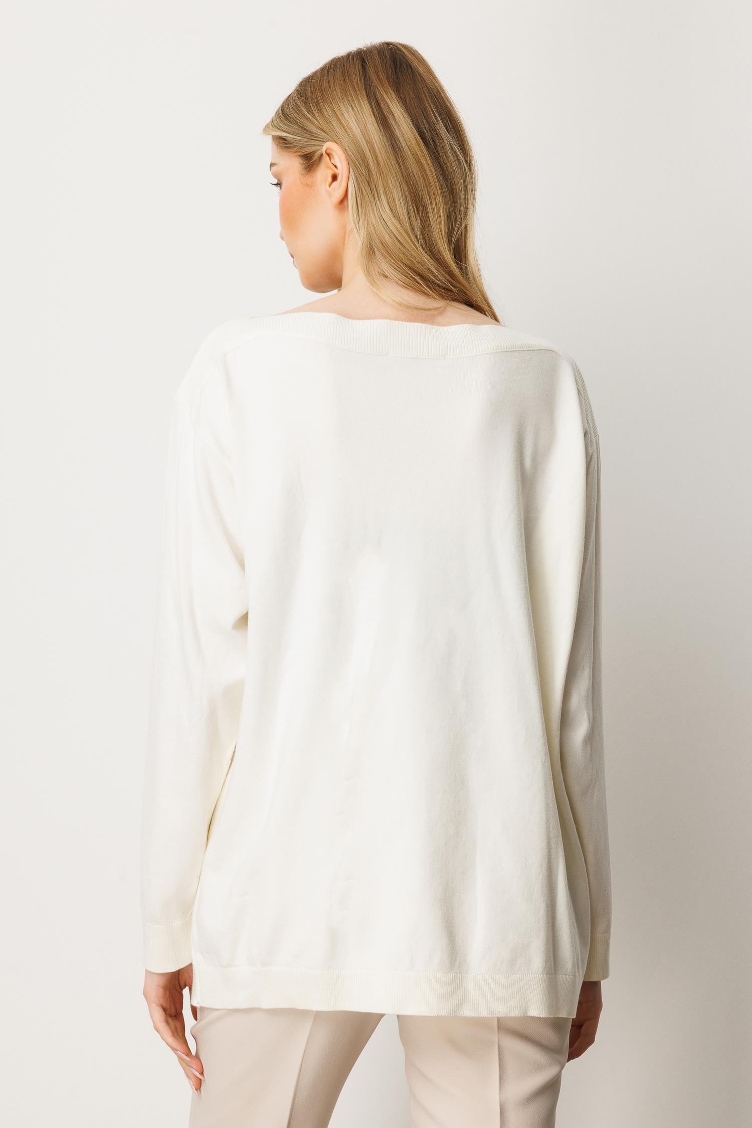 Mutlu Ertan Kadın Triko Bluz Ekru 20189