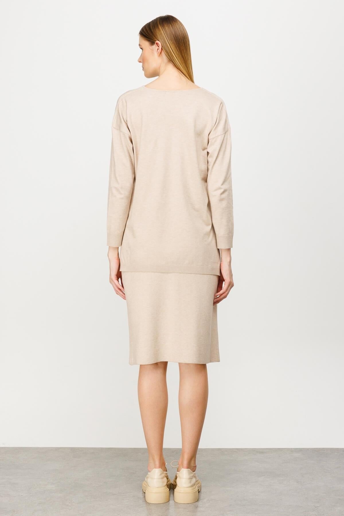 Mutlu Ertan Kadın Triko Kalem Etek Taş 20071