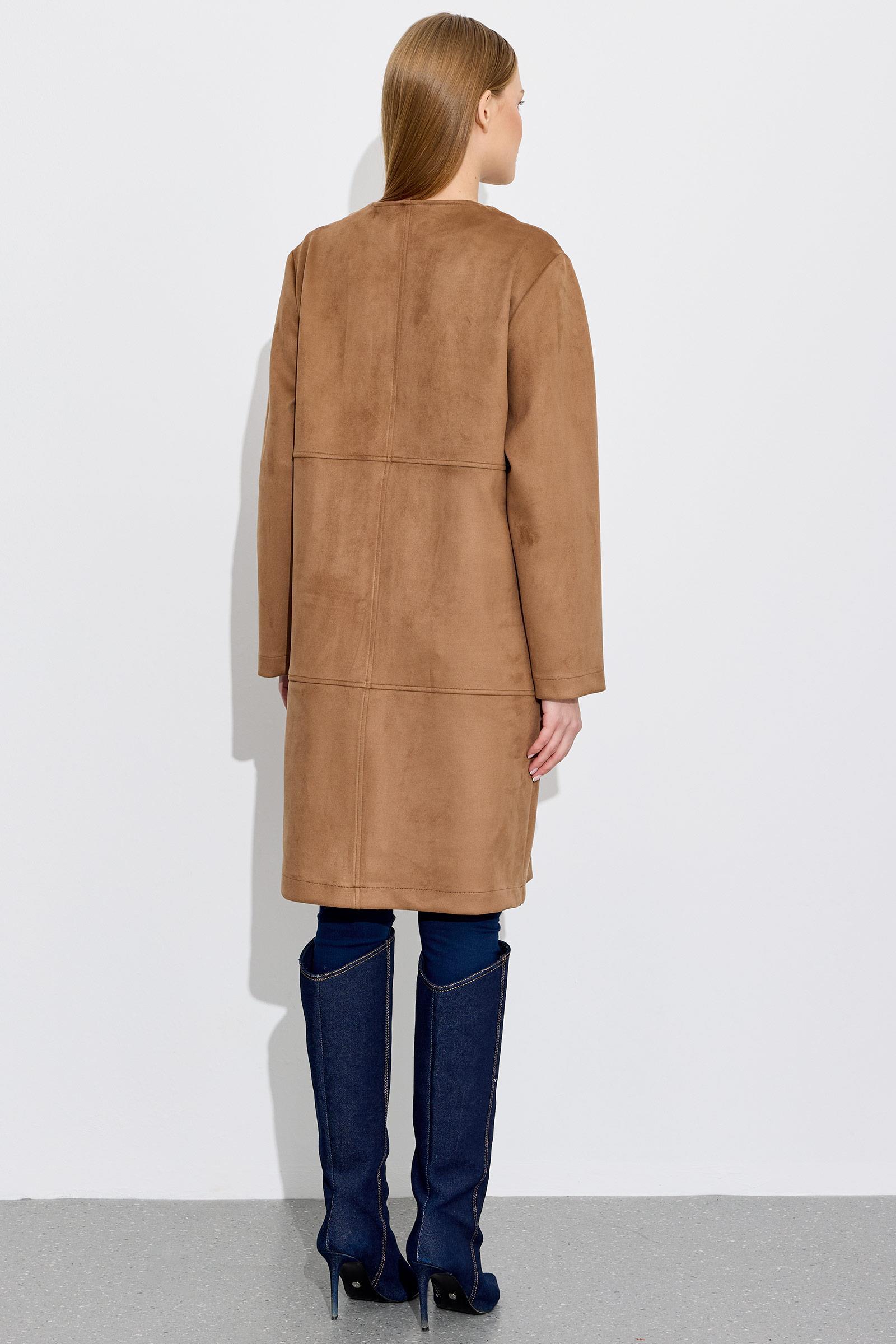 Nakış Detaylı Süet Kap CAMEL