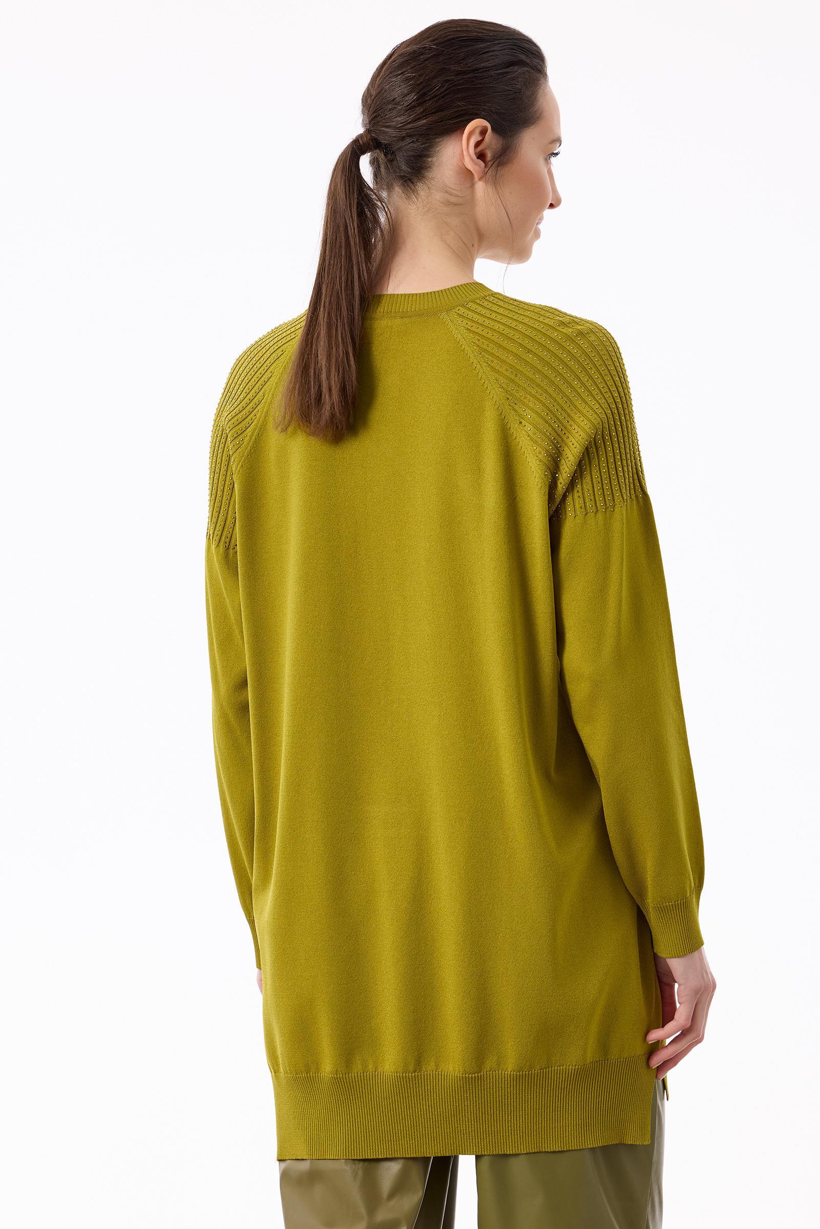 Omuzlar Taş Baskılı Rayon Tunik ASİT