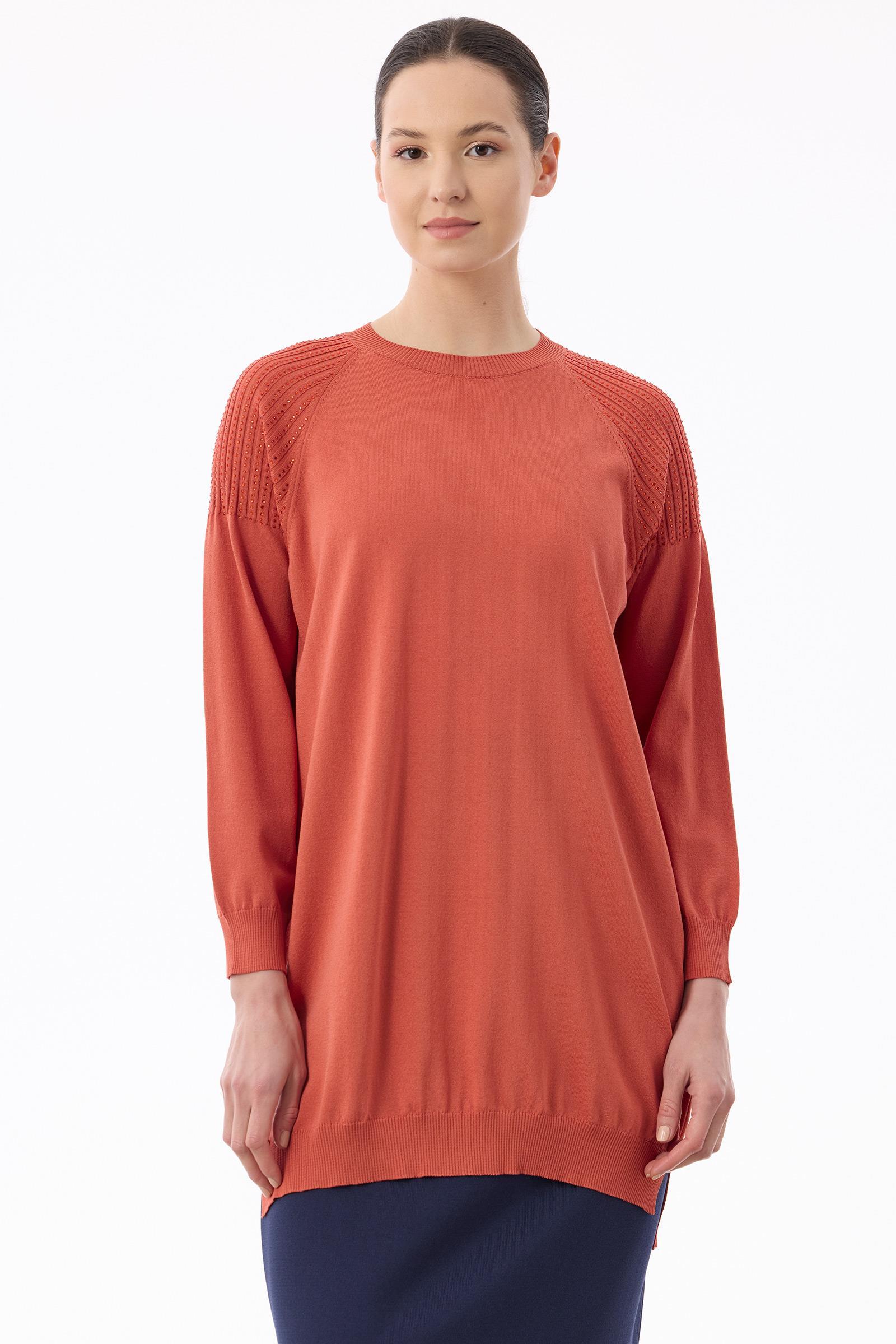 Omuzlar Taş Baskılı Rayon Tunik SOMON