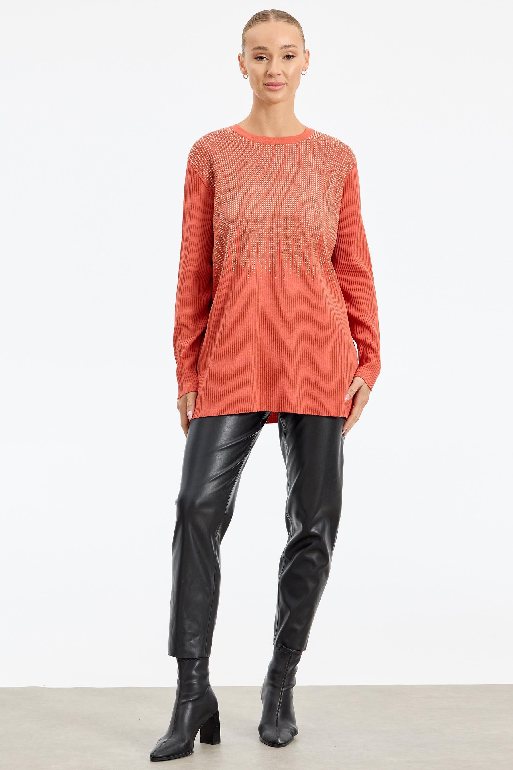 Önü Taş Baskı Rayon Tunik SOMON