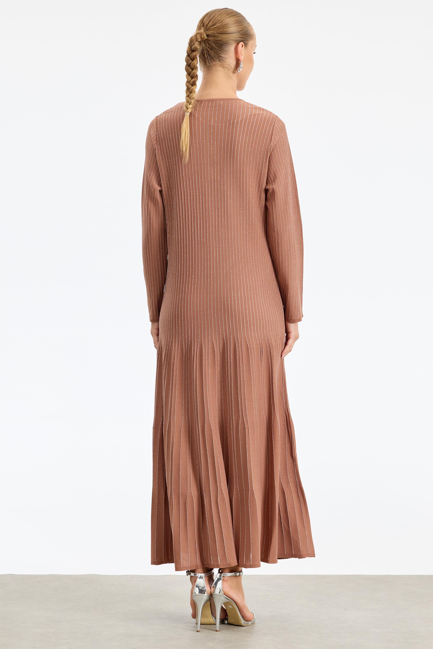 Simli Rayon Elbise KAKAO