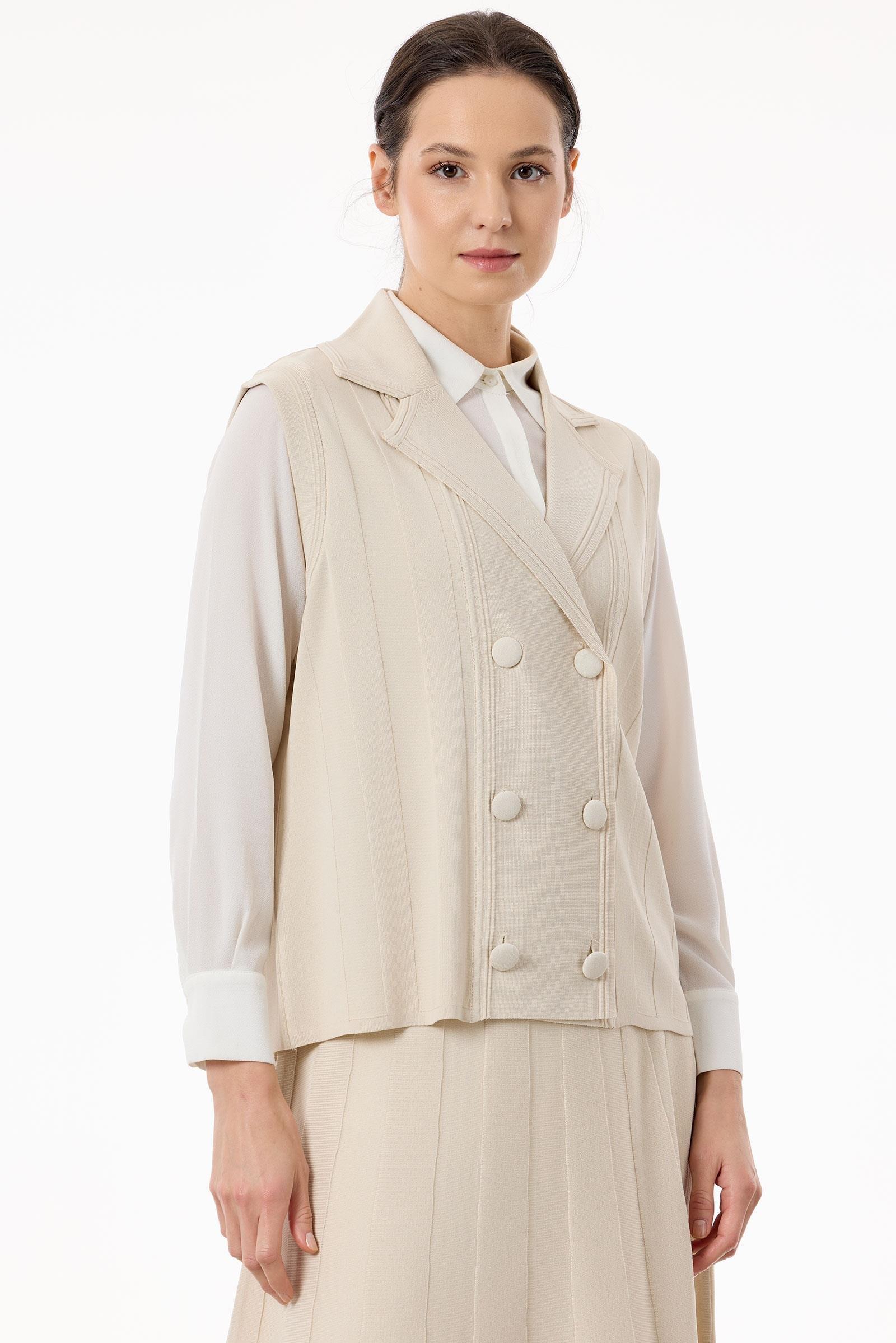 Yelekli Etekli Rayon Takım BEJ