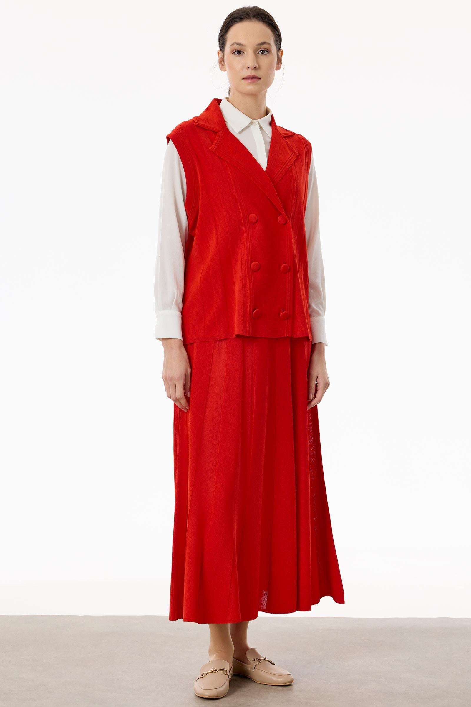 Yelekli Etekli Rayon Takım MERCAN