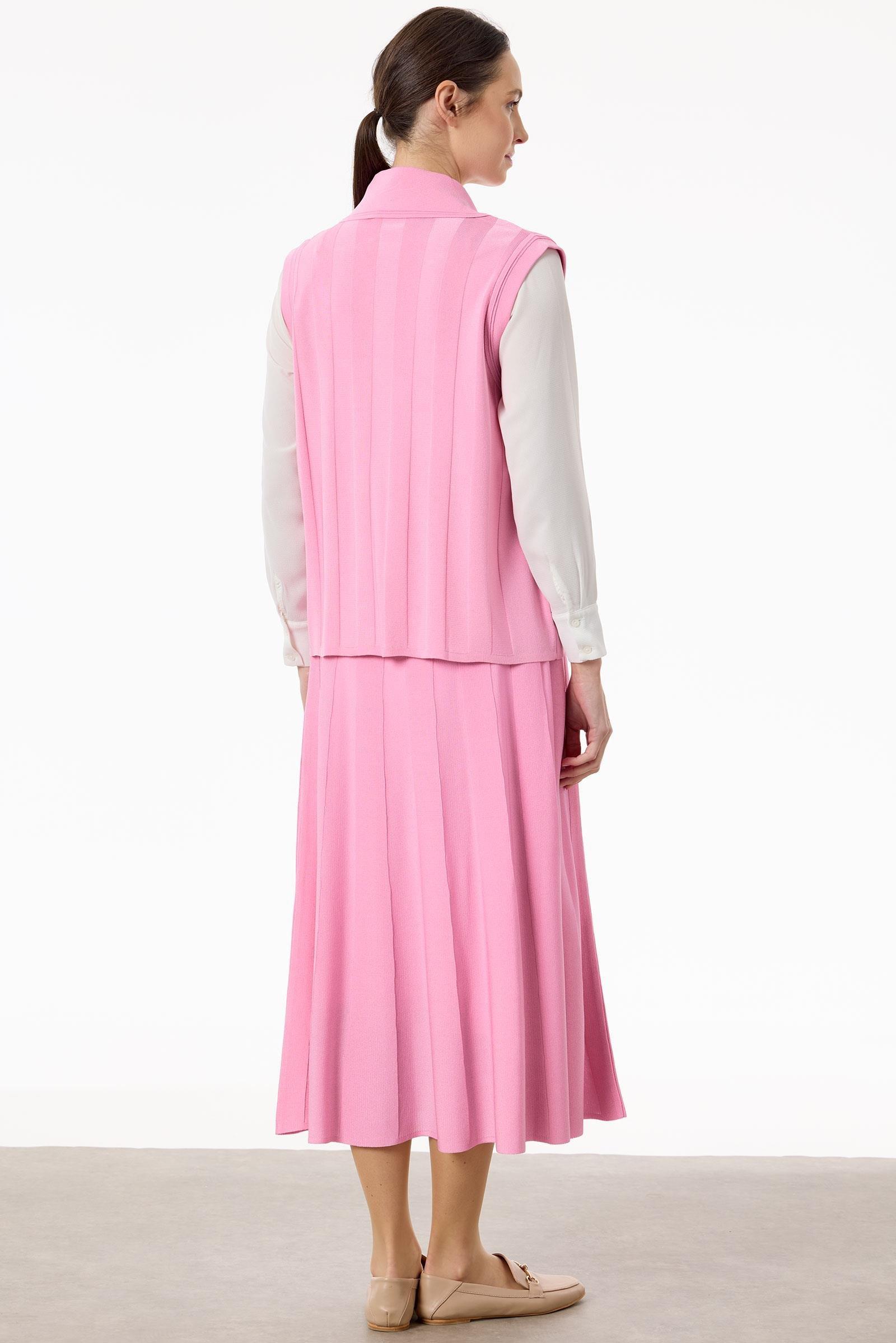 Yelekli Etekli Rayon Takım PEMBE